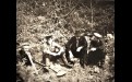 Геологи (слева направо): Николай Клековкин, Алексей Давидюк, Борис Черников и Владимир Дубровский на «стариковской яме» (1957 год).