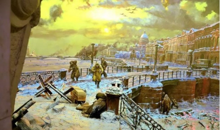 Фрагмент диорамы «Прорыв блокады Ленинграда»