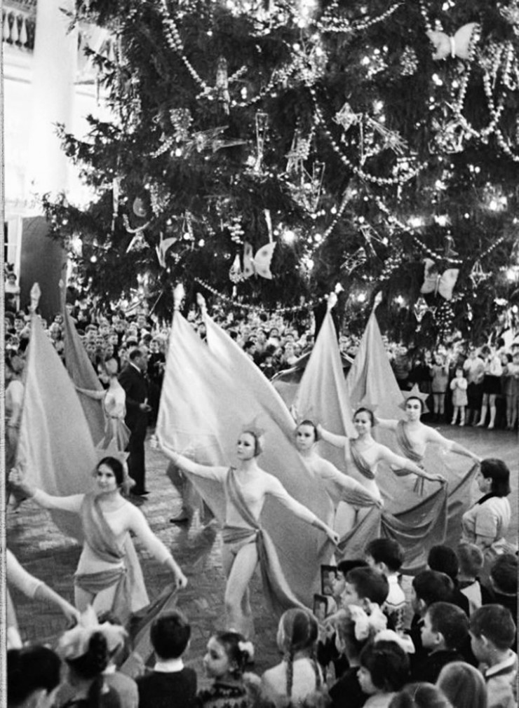 Новогодняя ёлка в Колонном зале Дома союзов. 1970 год