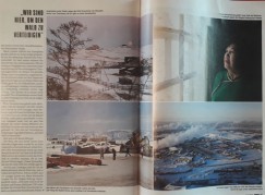 В этом году к Елене Баяндаевне по вопросам экологии приезжала немецкая журналистка Беттина Зенглинг из издания Stern. Она напечатала репортаж в журнале.